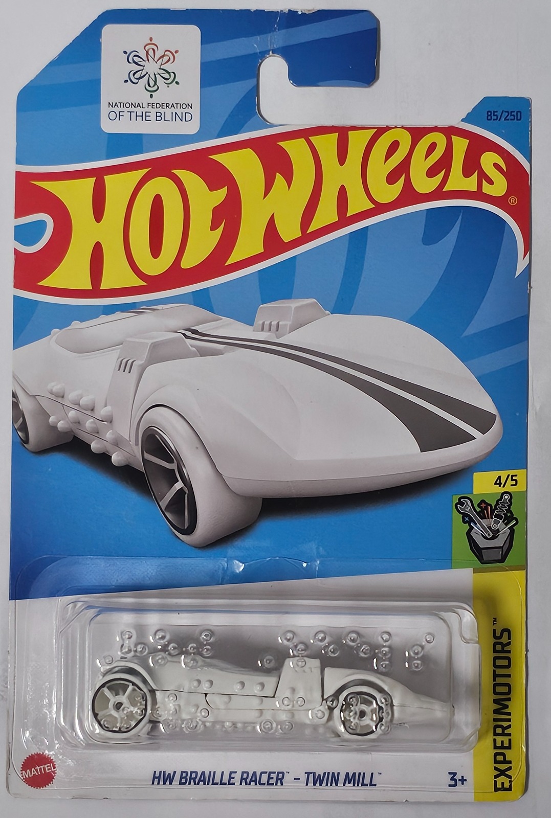 HW Braille Racer - Twin Mill (White)