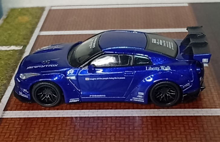 LB★WORKS Nissan GT-R (R35) Type 1, Rear Wing ver 2 ,  Light Blue